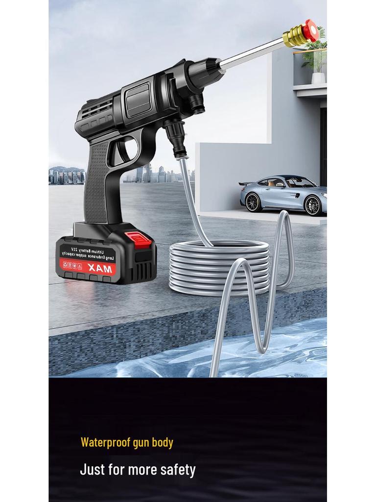 Lithium Battery High Pressure Car Wash Water Gun