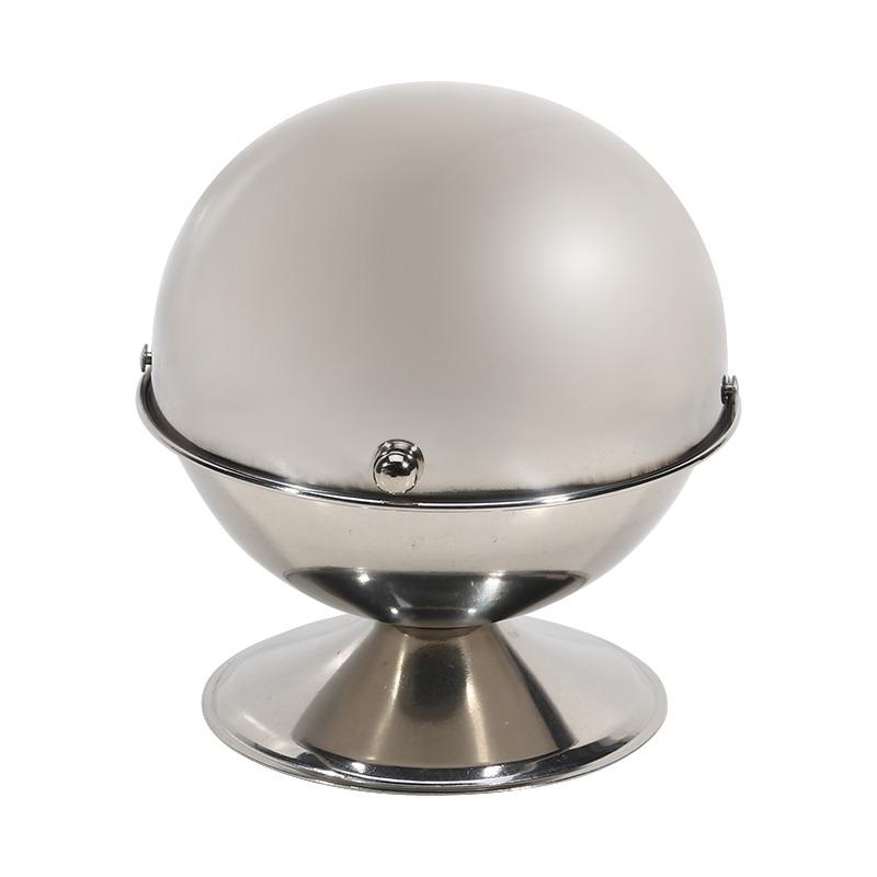 1pcs Leak-proof Storage Jar, Stainless Steel Spherical Seasoning Jar with Flip Lid - Perfect for Storing Seasonings and Candies