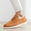 2025 Spring Summer Casual Shoes for Men Soft Lace-up Suede Loafers Men British Style Flats Driving Shoes Man mocasines de hombre