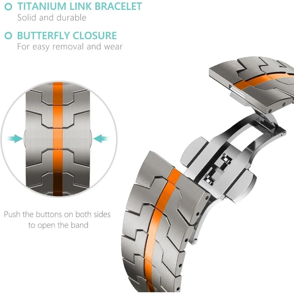 Metal stainless steel Band for Samsung Galaxy Watch 9 Ultra2 47mm Men Bracelet Luxury Metal Strap for Samsung Galaxy watch 9/8/8Classic 40mm 44mm 46mm