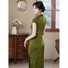 New Chinese-style improved cheongsam women's summer young temperament young waist cover dress for the test
