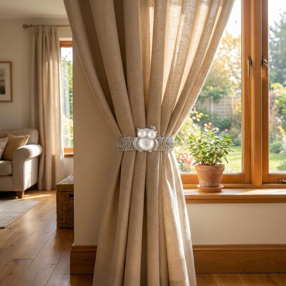 Luxury Bee Curtain Straps Clips Metal Curtain Holdbacks Spring-Loaded Curtain Tieback  Dining Room