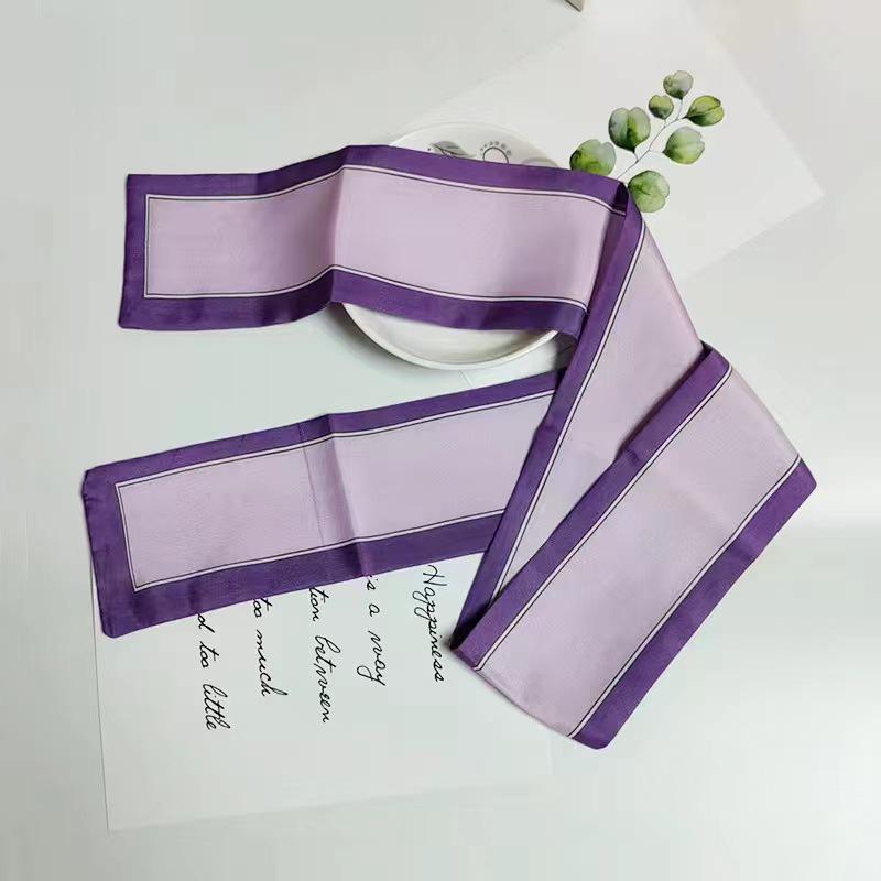 Korean Style Silk Scarf and Hairband Set - Versatile Women's Accessory for Summer