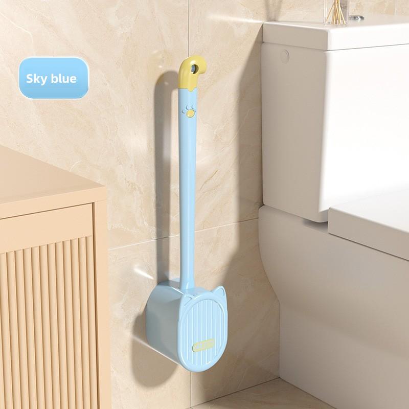 

Dopamine Silicone Toilet Brush, Extended Wall-mounted Soft Bristle for Toilet and Bathroom Cleaning, Long-handled Toilet Cleaning Brush синій