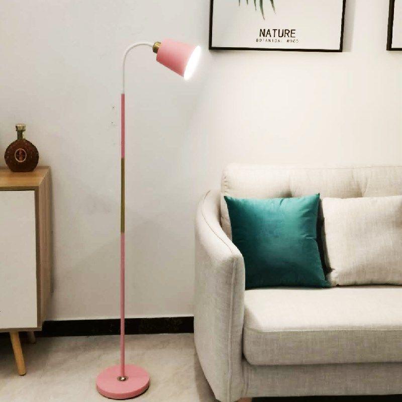 Nordic LED Floor Lamp with Remote Control - Dimmable, Modern Design for Living Room, Bedroom, or Study