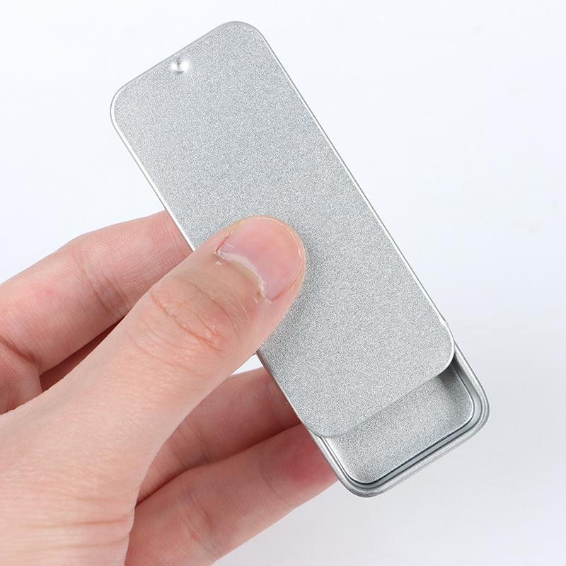 Portable Tin Box Mini Iron Slide Cover Storage Jewelry Pill Cases Container Can