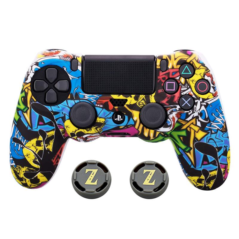 Camouflage Silicone Rubber Gel Skin for Sony Ps4 Slim/pro Controller Cover Protective Case for Ps4 Wireless Controller Accessory