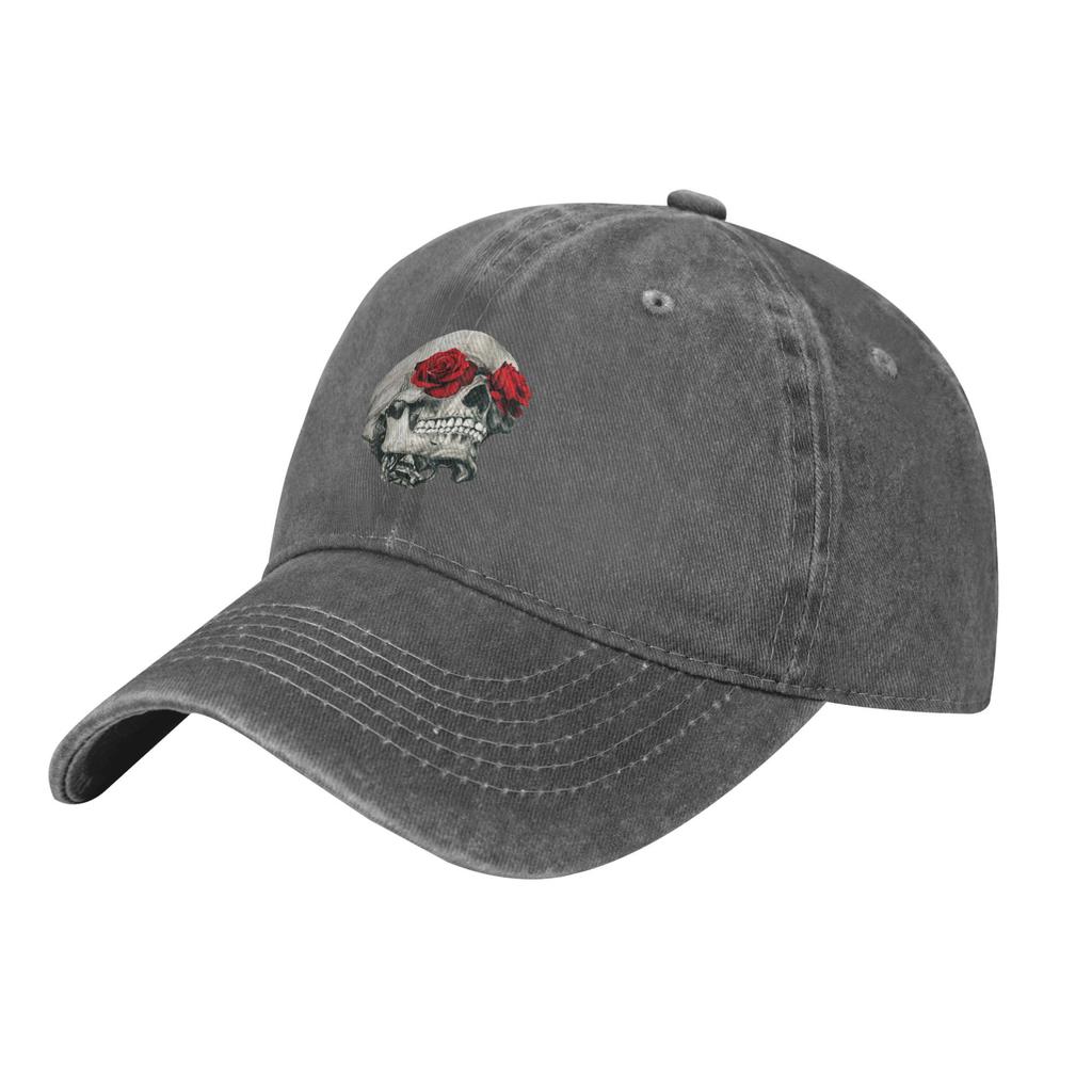 Rose Eye Skull Baseball Caps Vintage Distressed Denim Dark Death Skeleton Snapback Cap Outdoor Activities Gift Hats