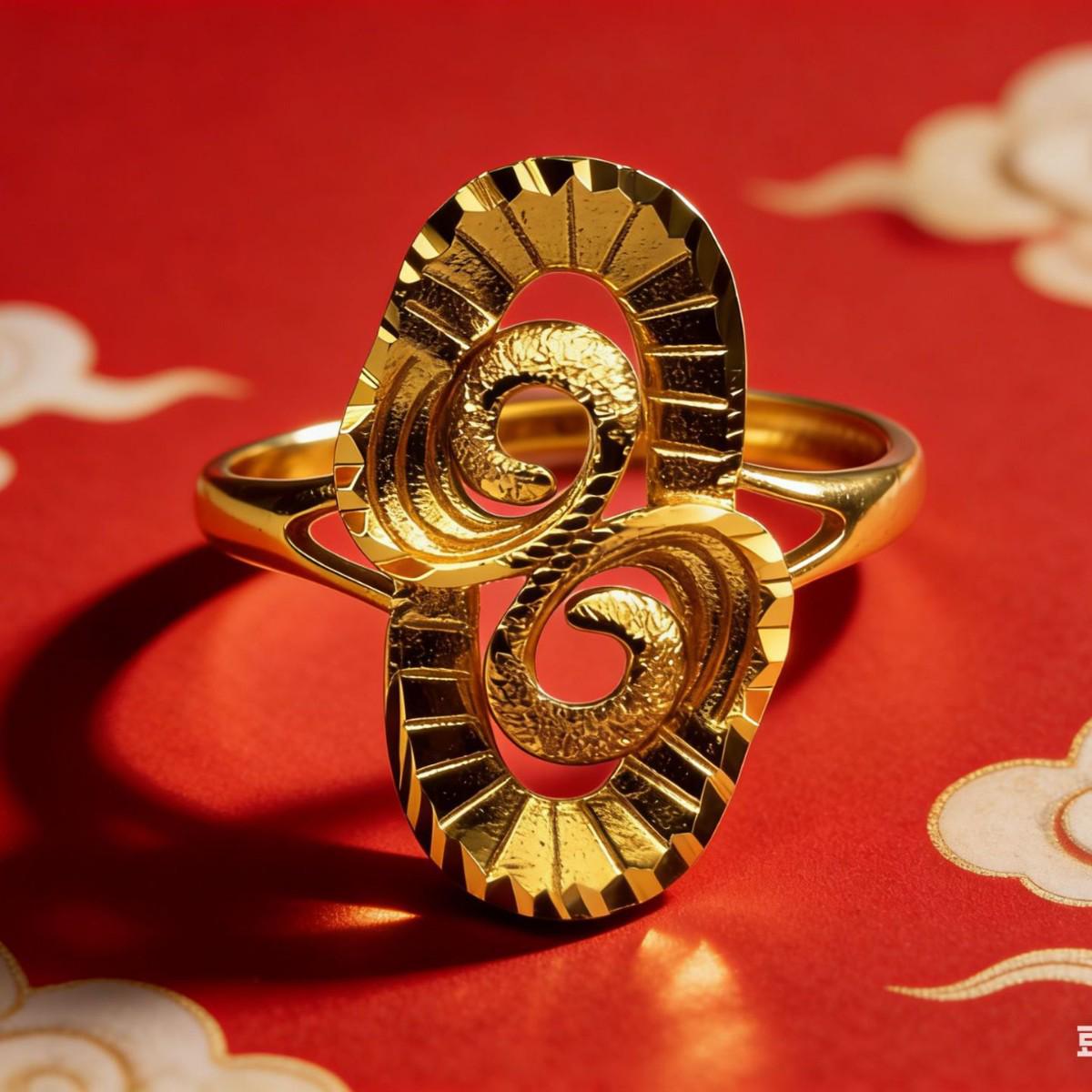 

Rose Gold Fire-Kissed Open Ring - Classic Fashion Bestseller Wedding Jewelry for Women Adjustable Open золотой