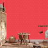 Wallpaper Geometric pattern red and coral, red background 50x1000