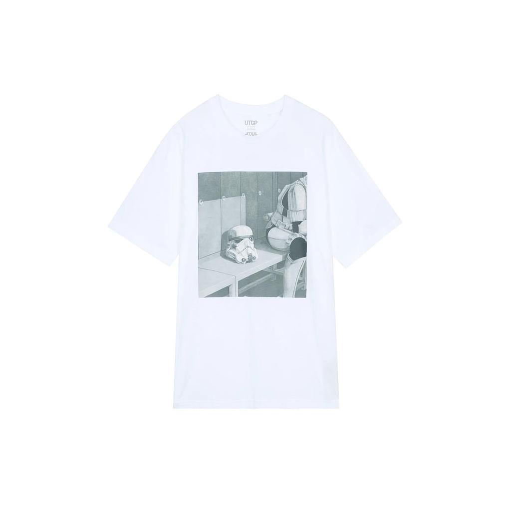 UNIQLO Disney UNIQLO , SS23 T-Shirts Men's White Crew Neck Moderate (Unisex) T-Shirts 463094 00