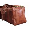 30" Men's genuine Leather luggage gym weekend overnight duffle bag large holdal