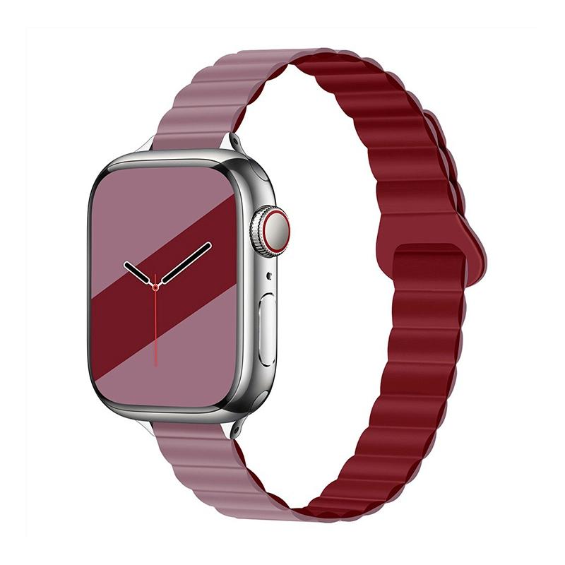 Damen Schlankes Silikonarmband Magnetarmband für Apple Watch S11 10 46/42mm 45mm 44 Schlanke Bänder 38mm 40mm 41 Armband iWatch SE 9 8 7 6