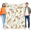 Cute Easter Bunny Egg Carrot Blanket Soft Cozy Fleece Throw for Bed Sofa Warm Lightweight Spring Holiday Gift Home Decor Kids Ad