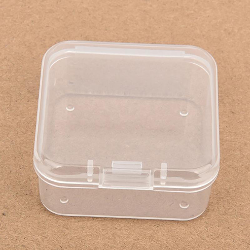 5 Stück Mini Aufbewahrungsbox aus Kunststoff Transparent Schmuckaufbewahrungskoffer Ohrringe Ringe Schachteln Kleinteile Aufbewahrungsbehälter
