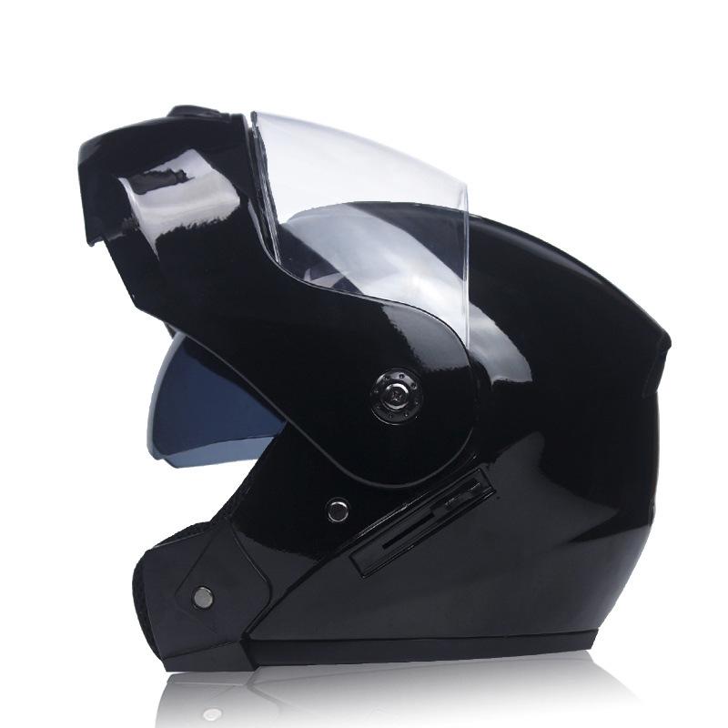 Unisex Flip Up Racing Helmet Modular Dual Lens Motorcycle Helmet