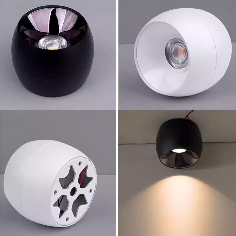 Dimmbarer 7W 10W 15W Aufbau COB Strahler LED Downlight, Hintergrundwandbeleuchtung AC85-265V LED Strahler Deckenleuchte