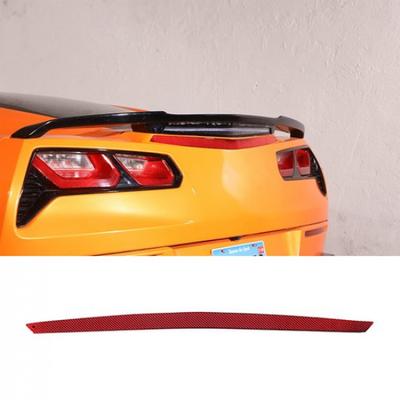 Red Soft Carbon Fiber Trunk Marker Upper Trim Strip For Corvette C7 2014-