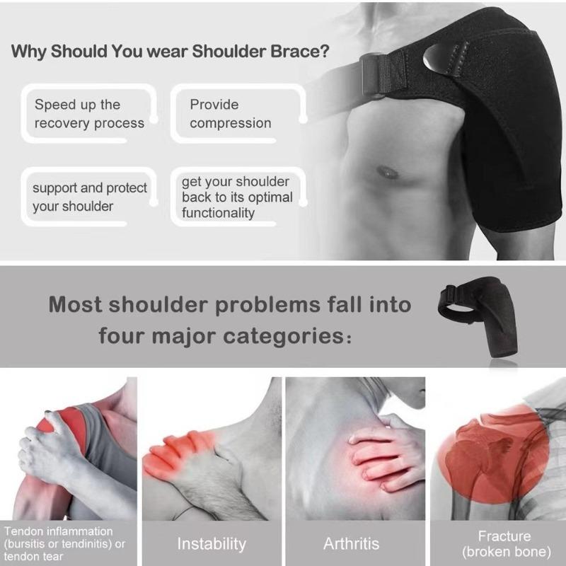 Thermal Sports Shoulder Guard With Adjustable Straps Compression & Breathable Outdoor Fitness Basketball Sports Protective Gear