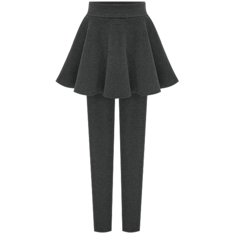 Women's Spring/Summer 2026 Short-Leg Thin Leggings with Faux Two-Piece Skirt