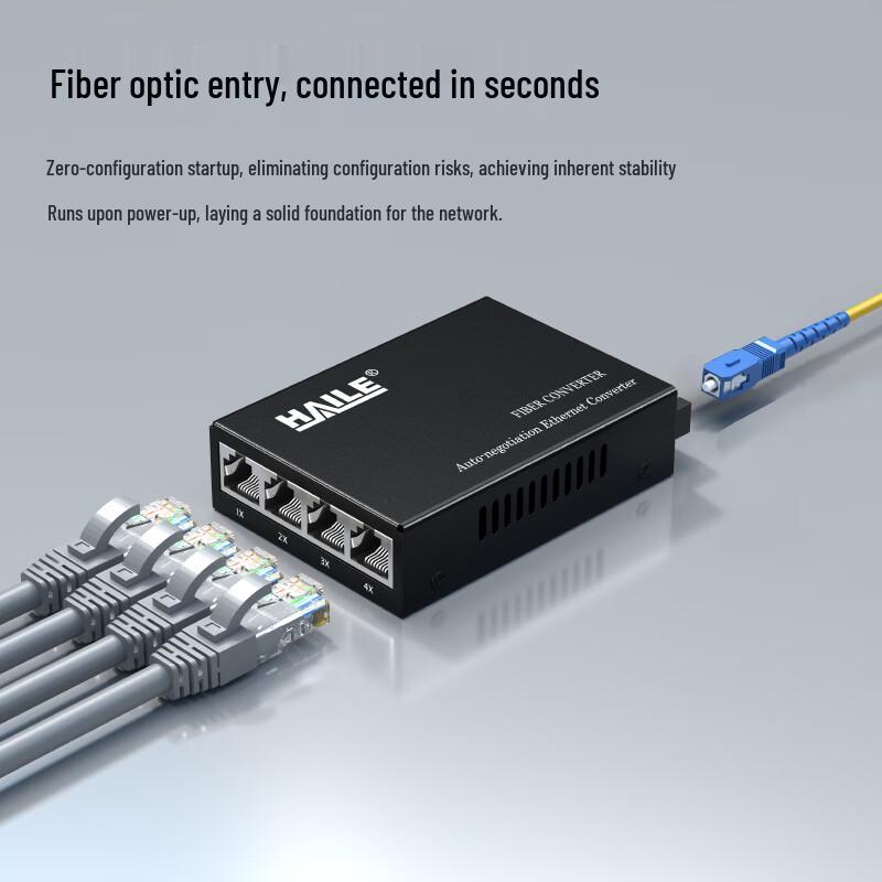 HAILE 100M Fiber Optic Transceiver Kit
