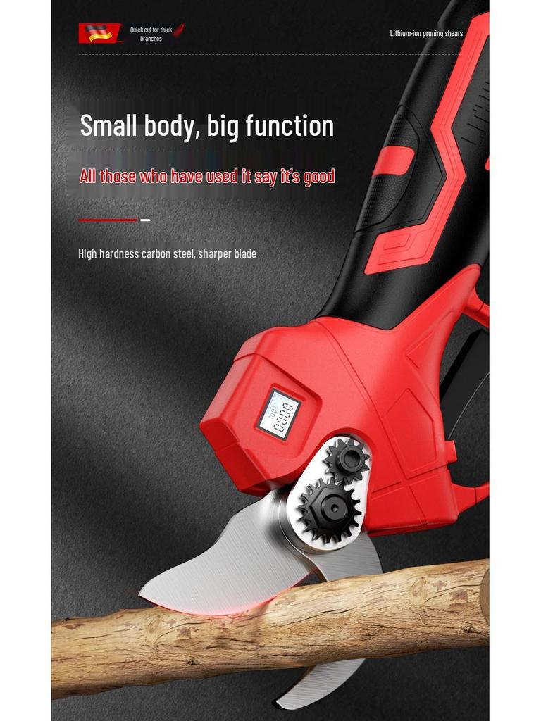 Portable Brushless Electric Pruning Shears with Wireless Lithium Battery for Arboriculture and Gardening