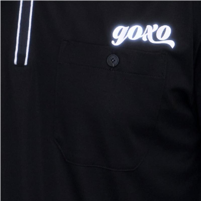 Goxo Long Sleeve Two Pocket Collar Black