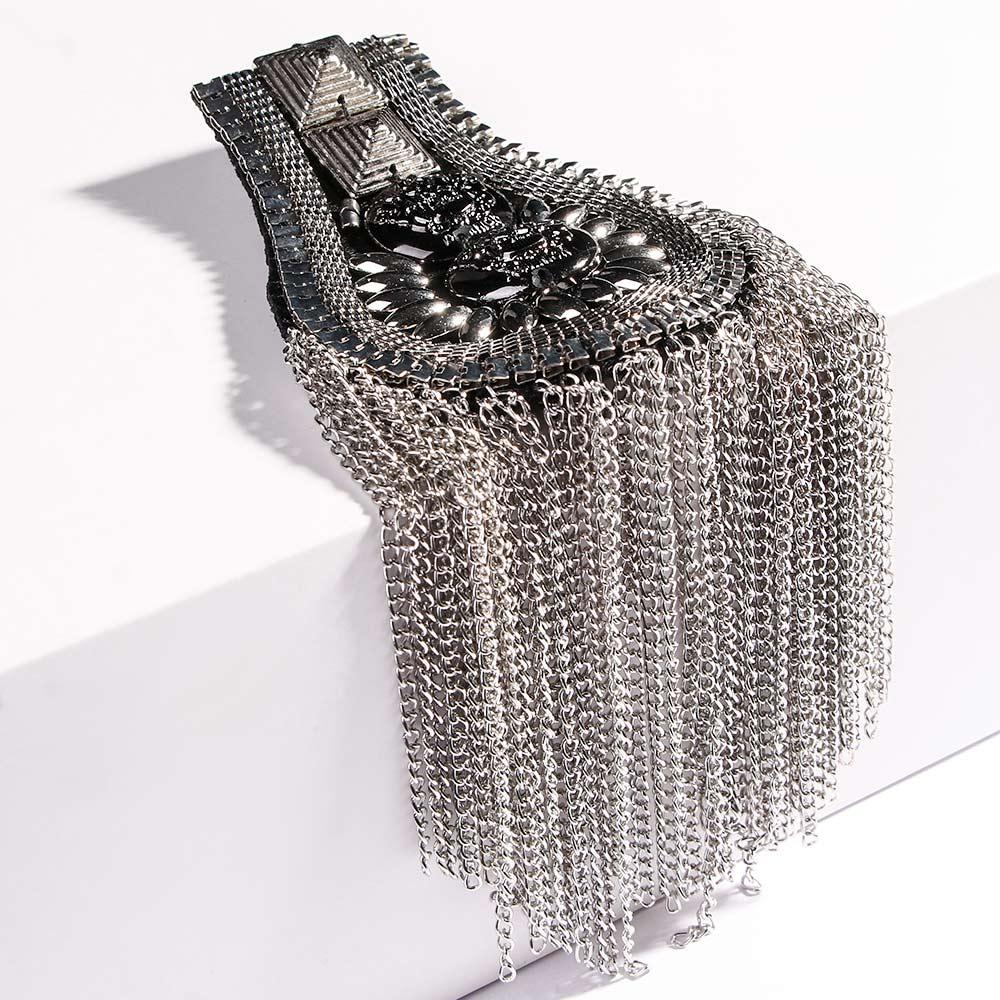 Jewelry Punk Shoulder Board Tassel Epaulets Brooch Shoulder Flash Shoulder Mark