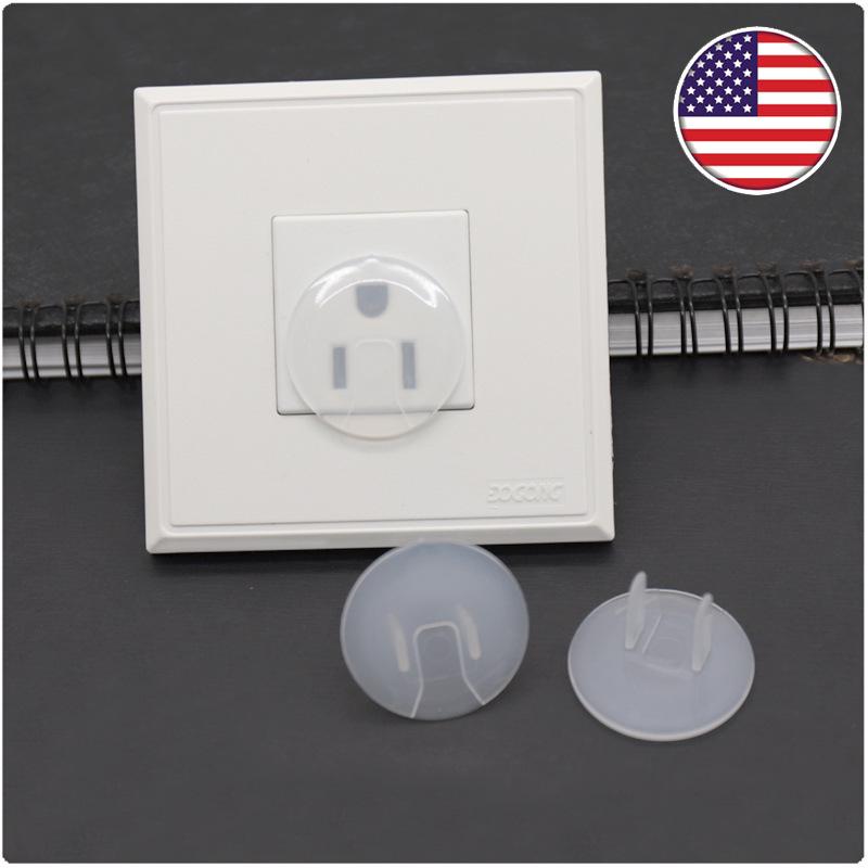 US Standard Child Safety Anti-Electric Shock Socket Cover for Infants and Toddlers, 2-Prong 3-Hole Protection