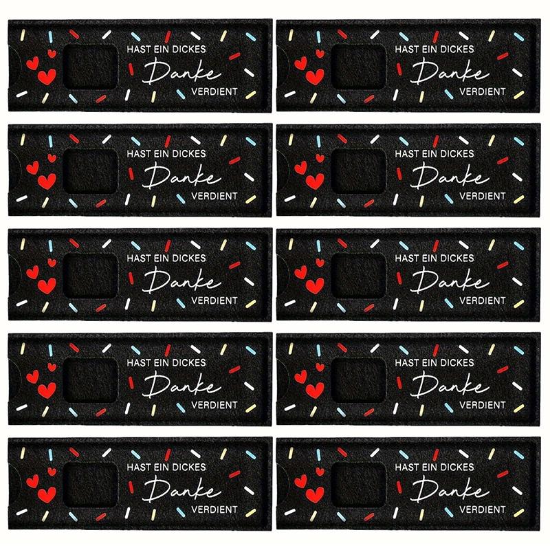 

WTEMPO Felt Retro Elegant Party Favor Boxes Christmas Series Pattern Printed Gift Bags for Farewell Gifts & Colleague Gifts, DIY Festive Gift Bags 10pcs*style 10 чёрный