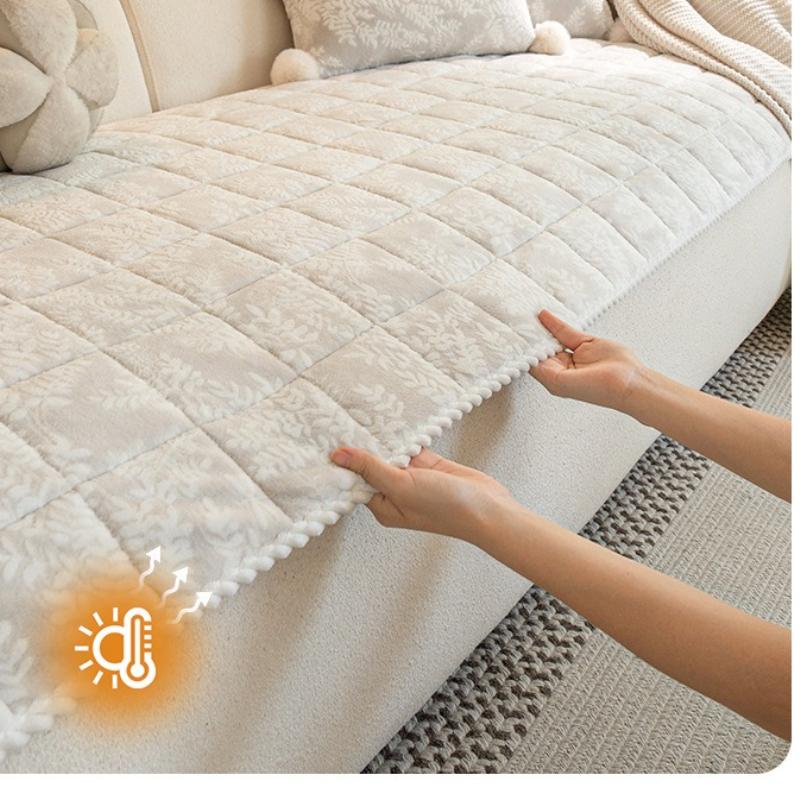 Thicken Plush Sofa Cushion Non-slip Simple Style Couch Towel Dust-proof Winter Warm L-shaped 1/2/3/4 Seater for Living Room