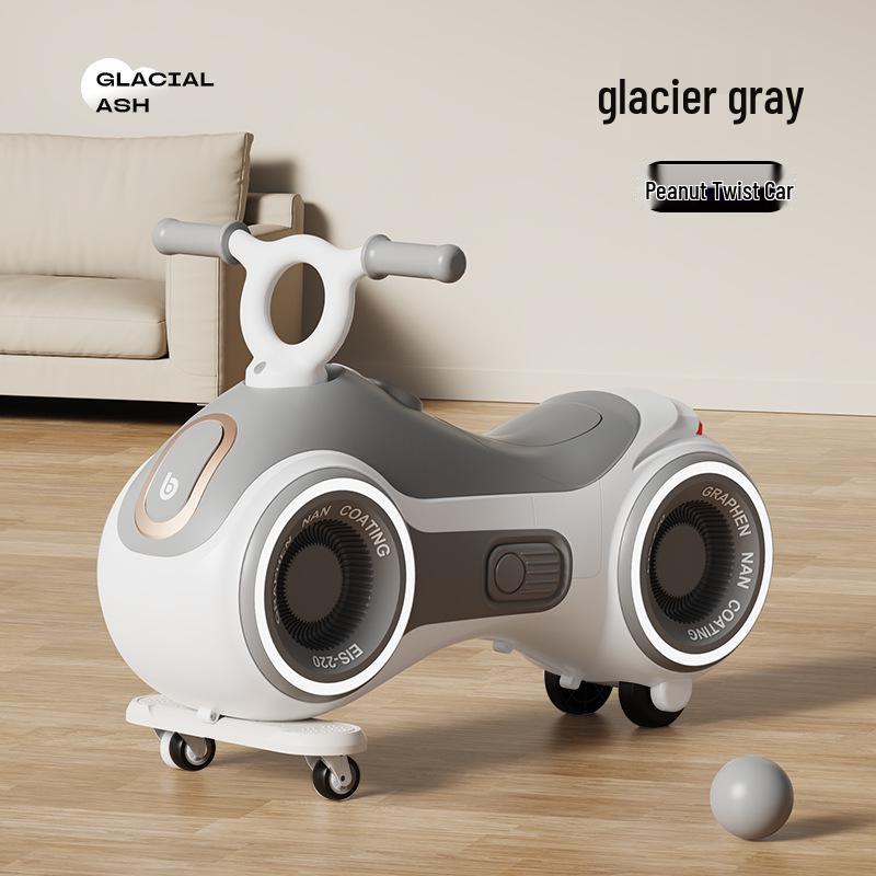 Peanut Twist Anti-Rollover Infant Glider with Silent and Universal Wheels for Boys and Girls