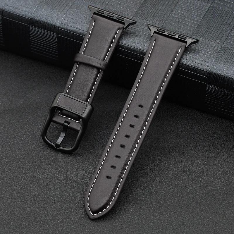 

Ремешок из ПУ кожи Для ремешка часов 44 мм 45 мм 41 мм 40 мм 42 мм 46 мм correa bracelet iWatch series 4 5 6 SE 7 8 9 10 ultra/2 49 мм 38 40 41mm(S10 42MM) черный коричневый