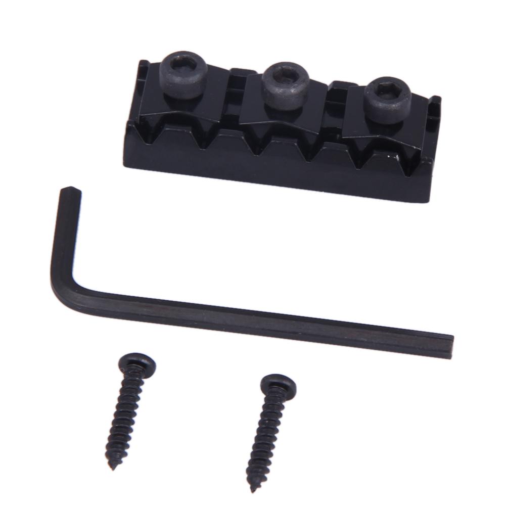 42.2mm Guitars String Locker Nut Zinc Alloy Guitars String Nuts Replacement  with Wrench Screws Musical Instrument Parts