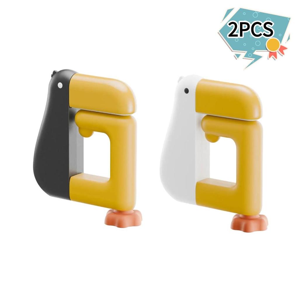 3PCS Cute Cartoon Multi-Purpose Duck Design Wall Hooks Hanger For Table Portable Folding Desk Stand Removable Reusable Backpack Hook