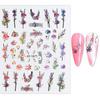 Nail Sticker Self-Adhesive Waterproof Multiple Styles Sparkling Flower Type Fingernail Sticker DIY Nail Art Nail Supplies