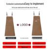 Stylish Cross-Back Waterproof Canvas Apron - Customizable for Coffee Shops, Kitchens, and Gardening
