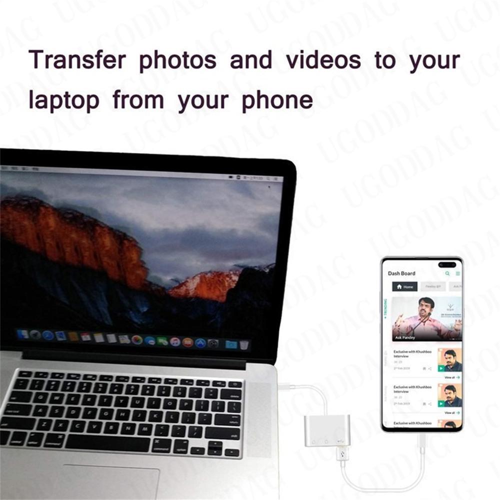 Multi Port Hub 3 In1 Converter Type-c To USB C A OTG Adapter TF SD Micro Memory Card Reader for Samsung Android Laptop