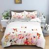 Musical Note Bedding Set 3pcs Music Theme Quilt Cover KingQueen Size With Pillowcase Fashionable Psychedelic Soft Duvet Cover