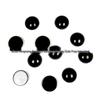 Half-Round Flat-Bottom Eye Plush Toy with Black Bean Eyes - Animal & Human Figures Bead Accessories