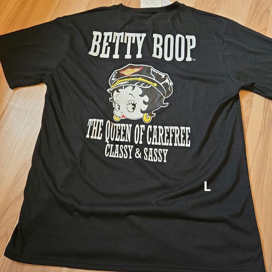 BETTY BOOP Betty Boop Short Sleeve T-Shirt Size L Betty-chan Black XXXL