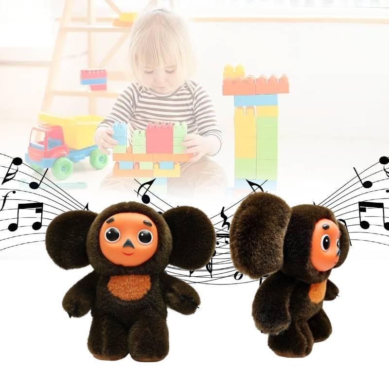 Soft And Cuddly Cheburashka Plush Toy With Music Feature In Deep Green Color