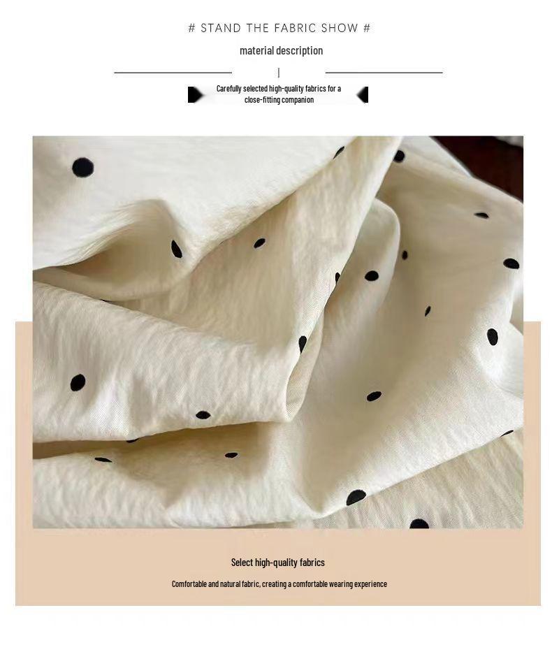 Summer Polka Dot Wide-Leg Yamamoto Pants: Women's Loose, Slimming, Drapey, Floor-Length Casual Pants