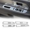 4X Silver Inner Window Lifter Switch Panel Decor Cover for Ford F150 2009-2014