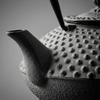 Cast Iron Tea Set Kettle 1.25L Steel Strainer Gray
