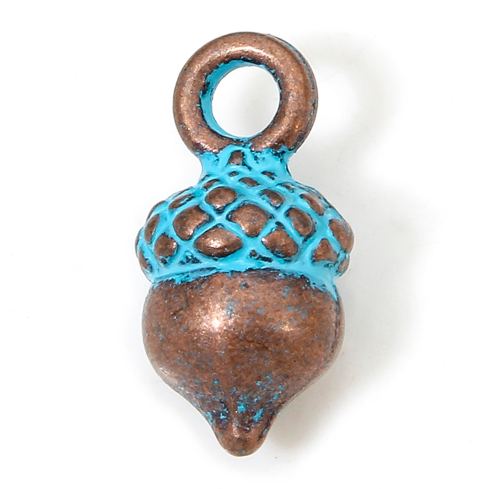 

10PCs Vintage Patina Charms Blue Antique Bronze Star Shell Metal Pendants For DIY Bracelets Earrings Necklace Jewelry Findings