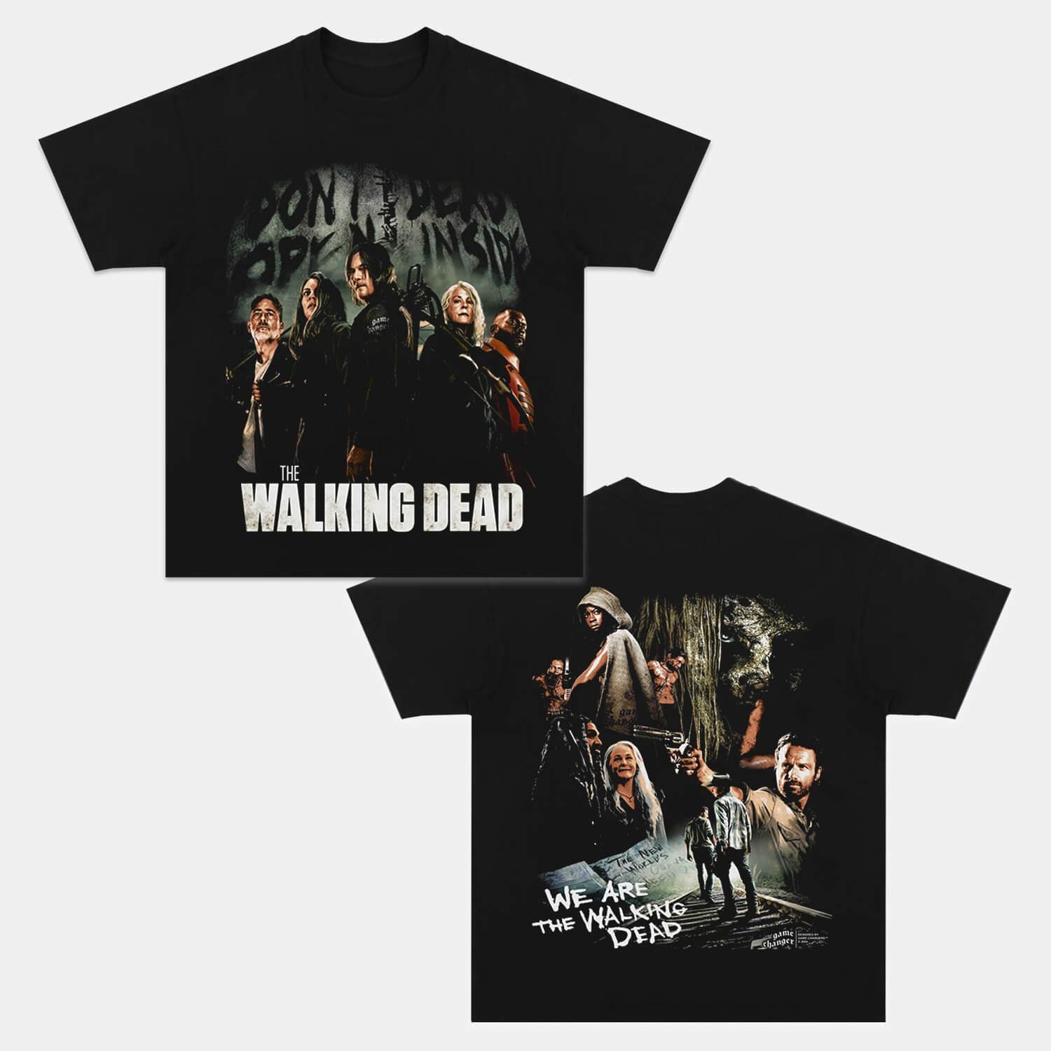The Walking Dead Rick Daryl Vintage TV Show Graphic TShirt Unisex Women Casual Cotton Streetwear Fans Top XL