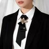 Geometric Long Necktie Choker Pre-tied Tie Retro Bow Tie Uniform Decoration