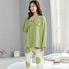 Douyin Live Pajamas Women's Round Neck Can Be Worn Outside, Autumn Simple Casual Style Women's Long-sleeved Loungewear Casual Suit