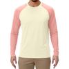 Men's Contrast Color Raglan Long Sleeve Sports Top